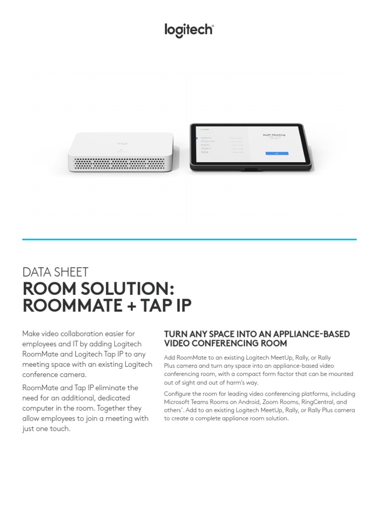 Roommate Tap Ip Compute Mount Bundle Datasheet | PDF