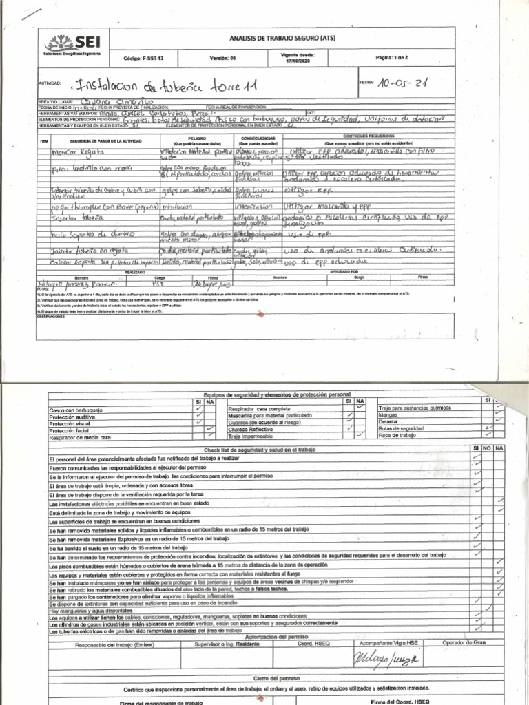 Ats Instalación de Tuberia1 | PDF