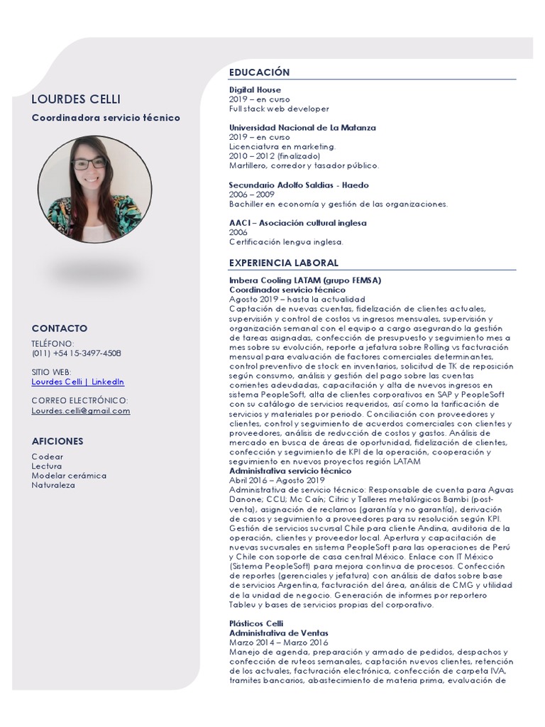 Lourdes+Celli+CV+-+2022 | PDF