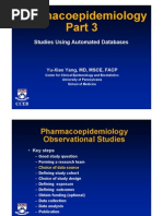 Pharmacoepidemiology Pharmacoepidemiology At3: Studies Using Automated Databases G