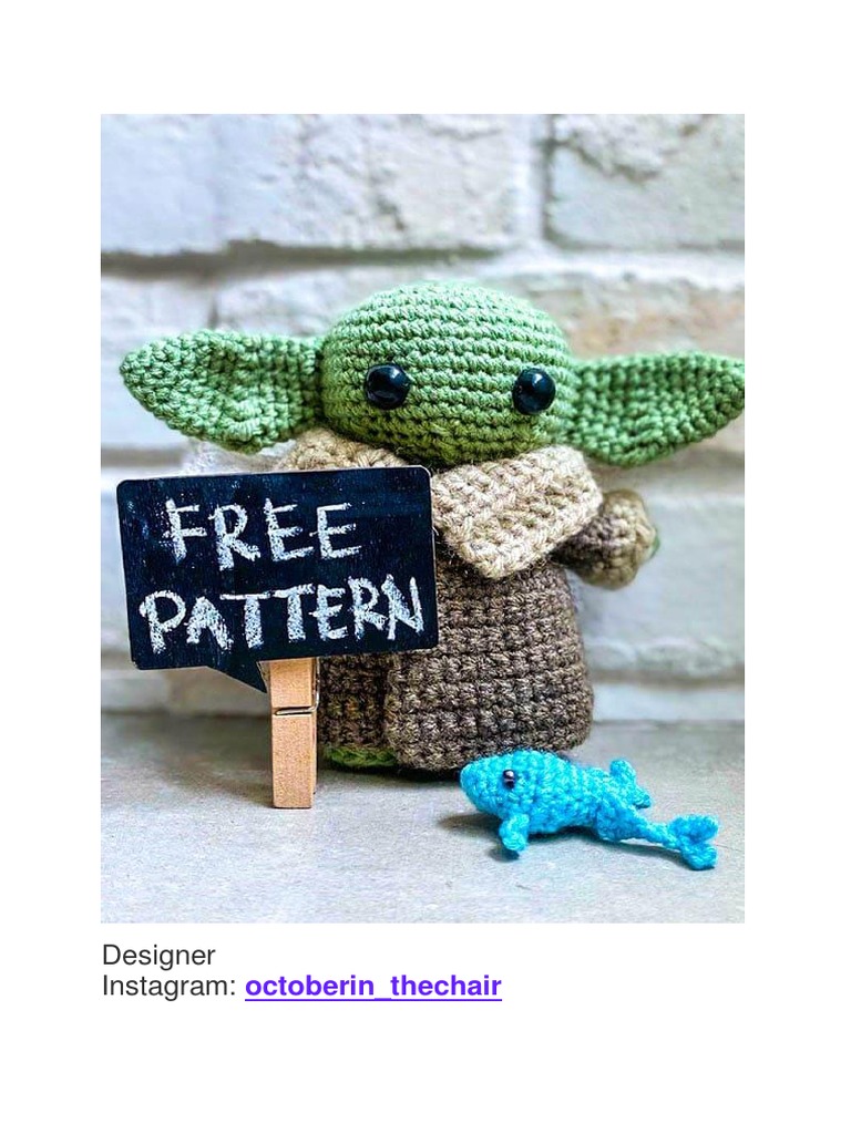 Free Baby Yoda Amigurumi Pattern | PDF | Crochet | Amigurumi