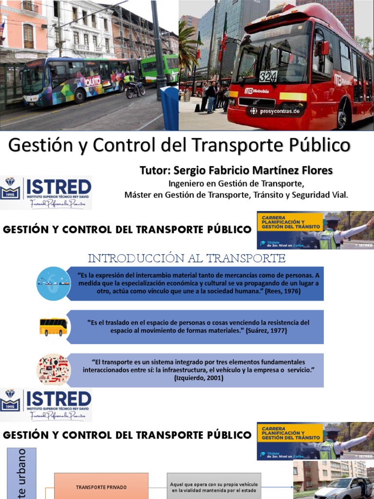 Gestión del Transporte Público Terrestre | PDF | Transporte ...