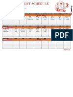 Employee Shift Schedule Template