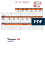 Employee Shift Schedule Template