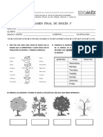 Examen Final de Inglés 1º