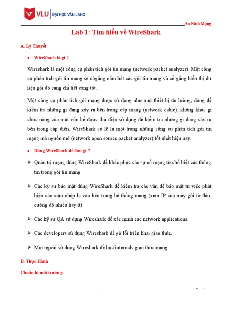 Lab 1 - Tim Hieu Ve WireShark | PDF