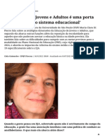 'A Educação de Jovens e Adultos É Uma Porta de Reingresso No Sistema Educacional' - Escola Politécnica de Saúde Joaquim Venâncio