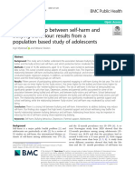 The Relationship Between Self-Harm and Bullying Behaviour Results From A Population Based Study of Adolescents