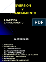 Inversión Y Financiamiento: A.Inversion B.Financiamiento