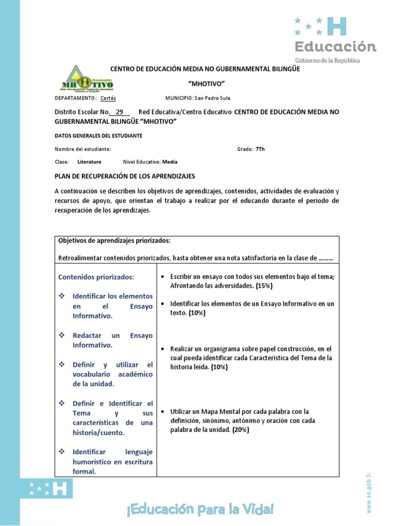 Literature 7th | PDF | Crecimiento personal y profesional | Artes del ...