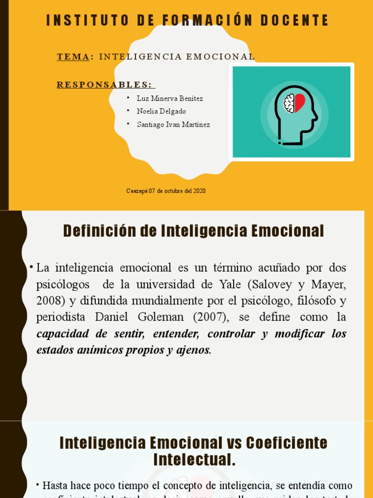 Inteligencia Emocional | PDF | Las emociones | Inteligencia emocional