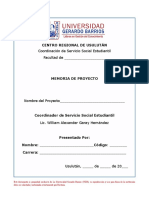 Instructivo Memoria de Proyecto