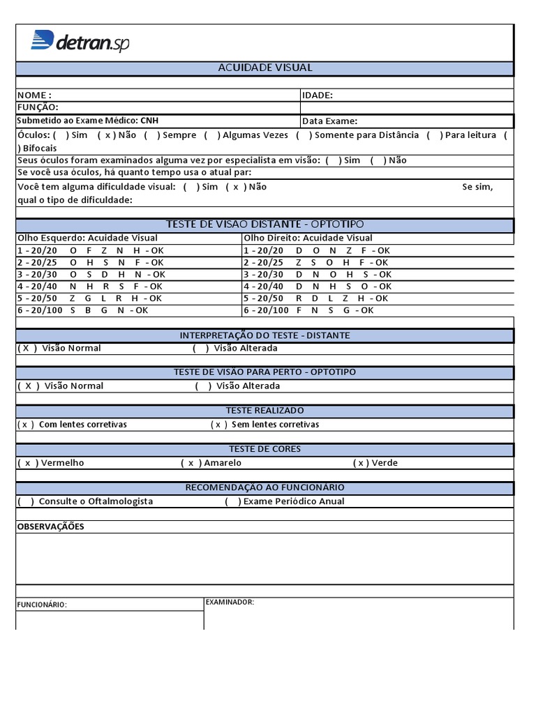 Resultados de Acuidade Visual | PDF