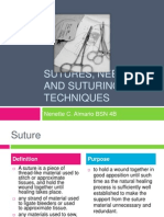 Sutures, Suture Characteristics and Suturing Techniques