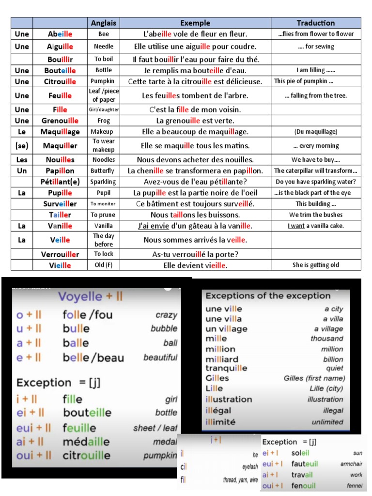 Mots Qui Terminent Par Ille PDF