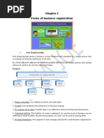 Chapter 2 Forms of Business Organisation Notes