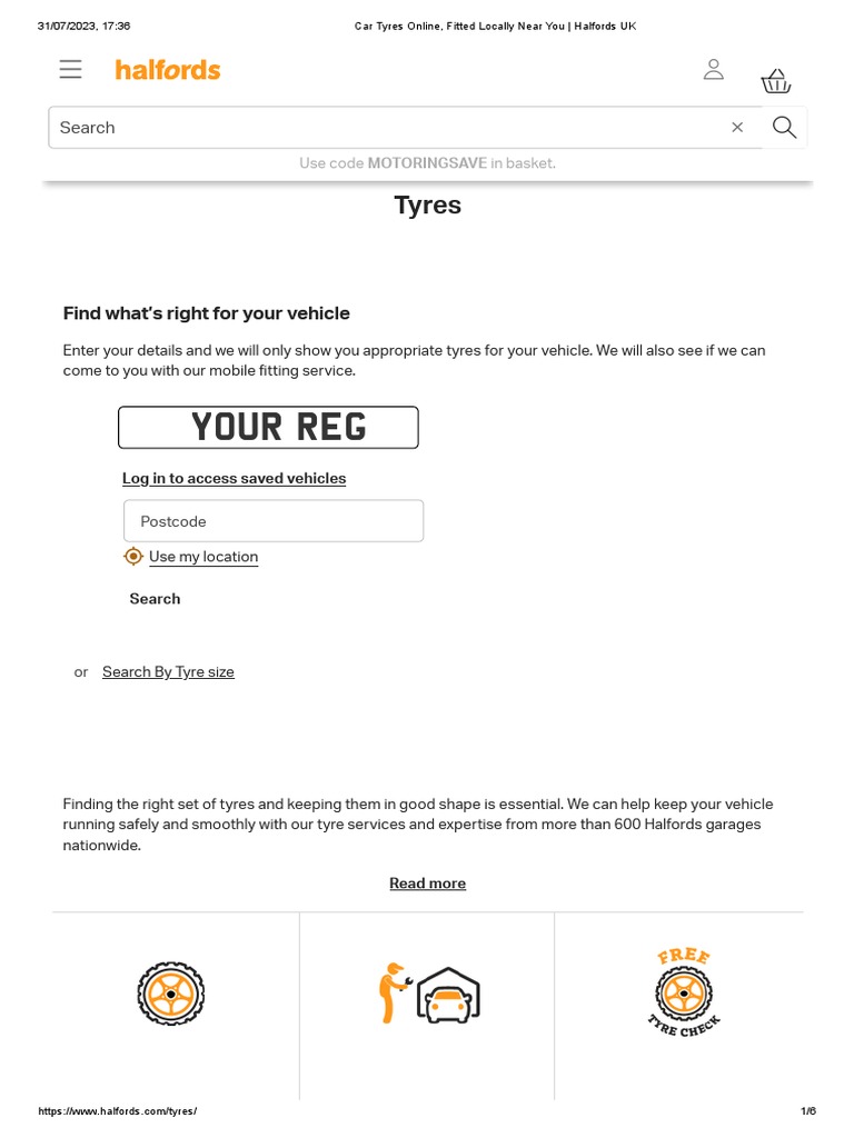 Car Tyres Online, Fitted Locally Near You Halfords UK PDF