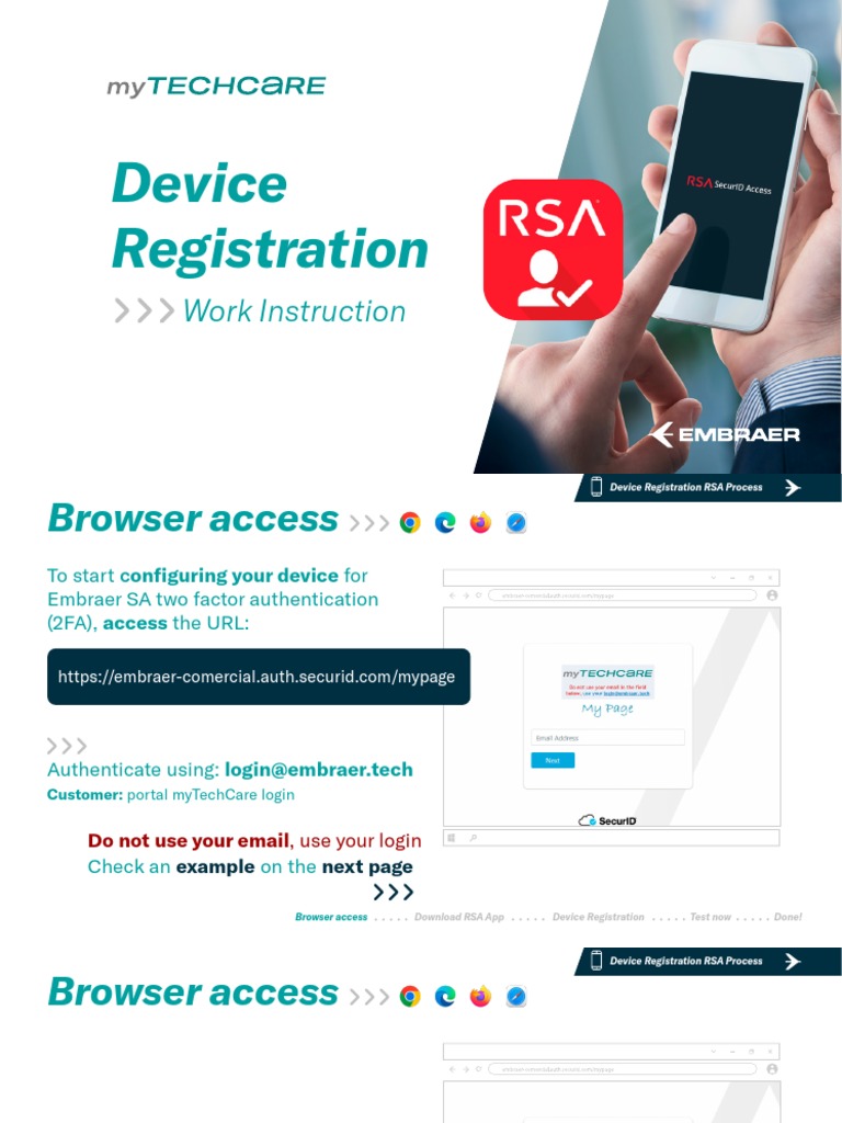 RSA Guidance myTechCare PDF Login Software