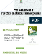 Haletos e Funções Orgânicas Nitrogenadas