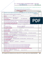 KEY Answer For PU Board Model Paper PU - 1-2022