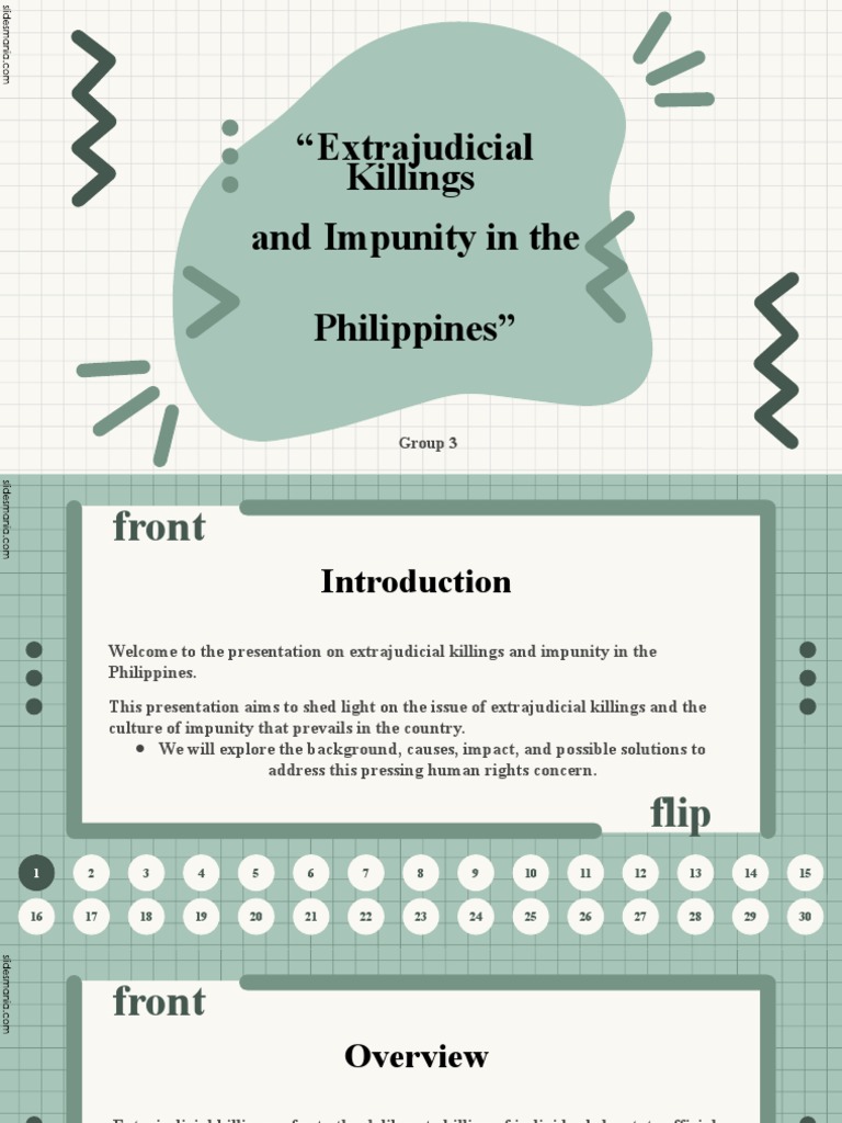 Group 3 - Extrajudicial Killings and Impunity in The Philippines | PDF