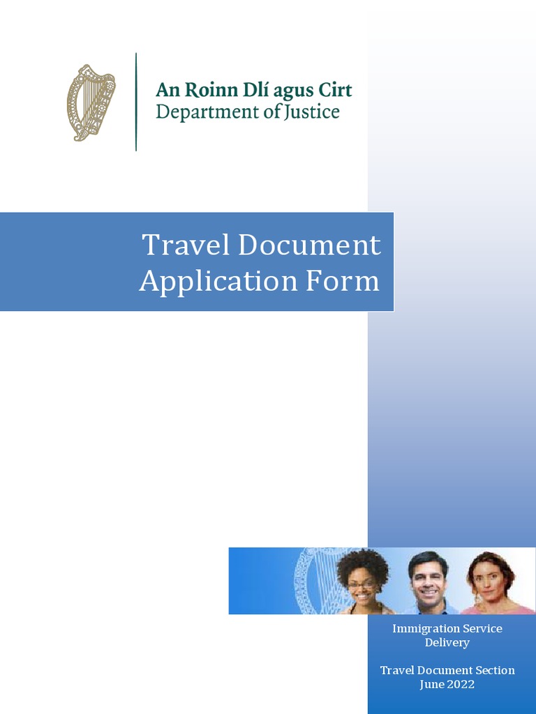 Travel Document Form June 2022 PDF Identity Document Passport