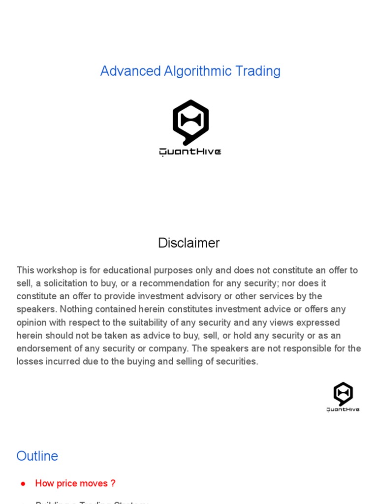 ALGORITHMIC TRADING TEXTBOOK intelligence overview