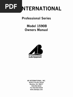 ab international amplificador 1590b - manual