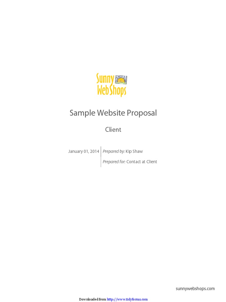 Sample Website Proposal | Download Free PDF | Websites | World Wide Web