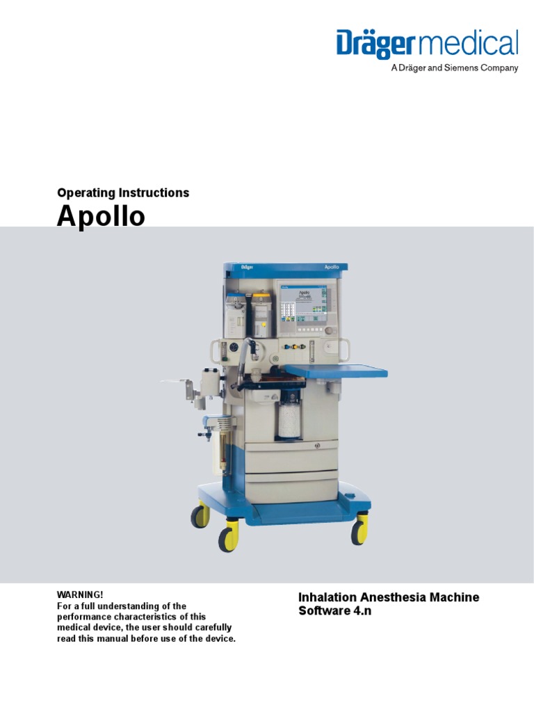 Drager Apollo Anesthesiamachine - User Manual | PDF