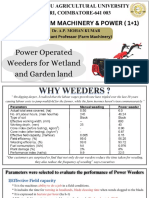 Power Operated Weeders For Wet Land and Garden Land