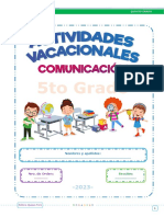 Actividades Vacacionales - Comunicación 2023 - Editora Quipus Perú
