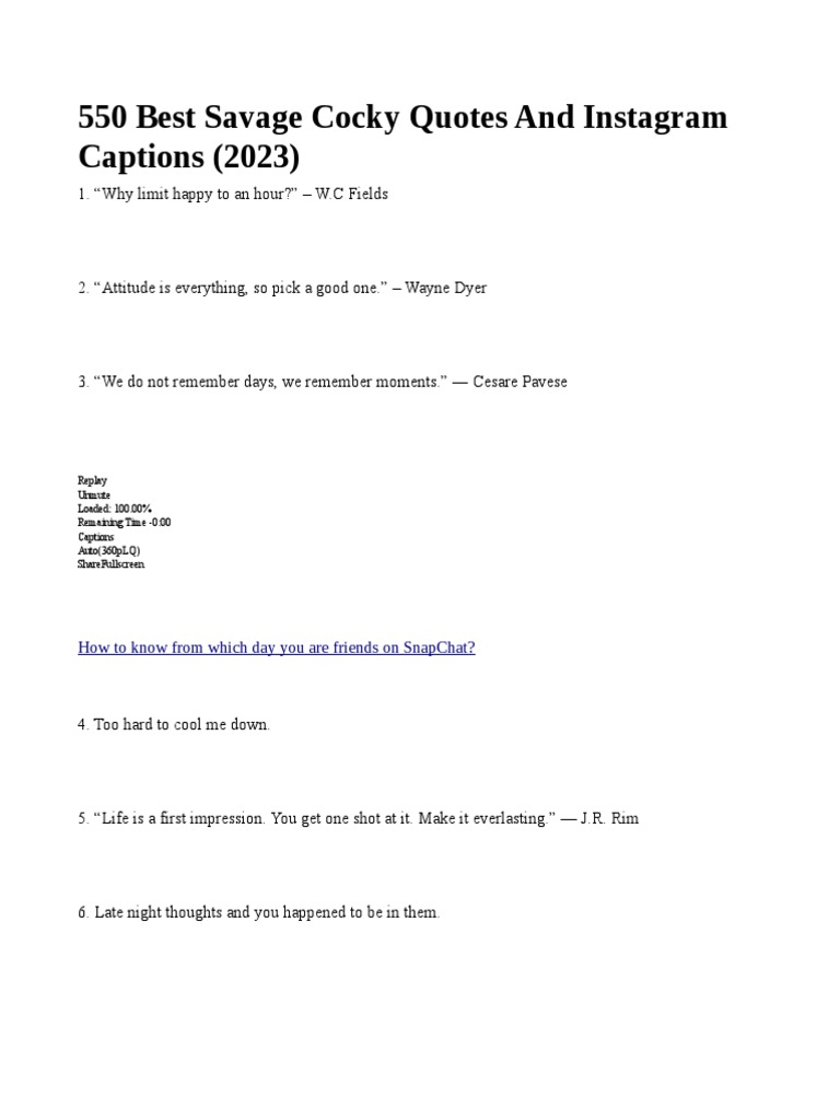 Cocky | PDF