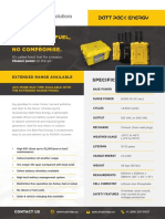 Technical Specifications Back Pack Energy