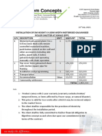 BILL FOR 5m X 4.83m MOTORIZE ROLLERSHUTTER AT GPP1 KWALE