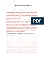 Estudo Dirigido de Fisiologia Humana 