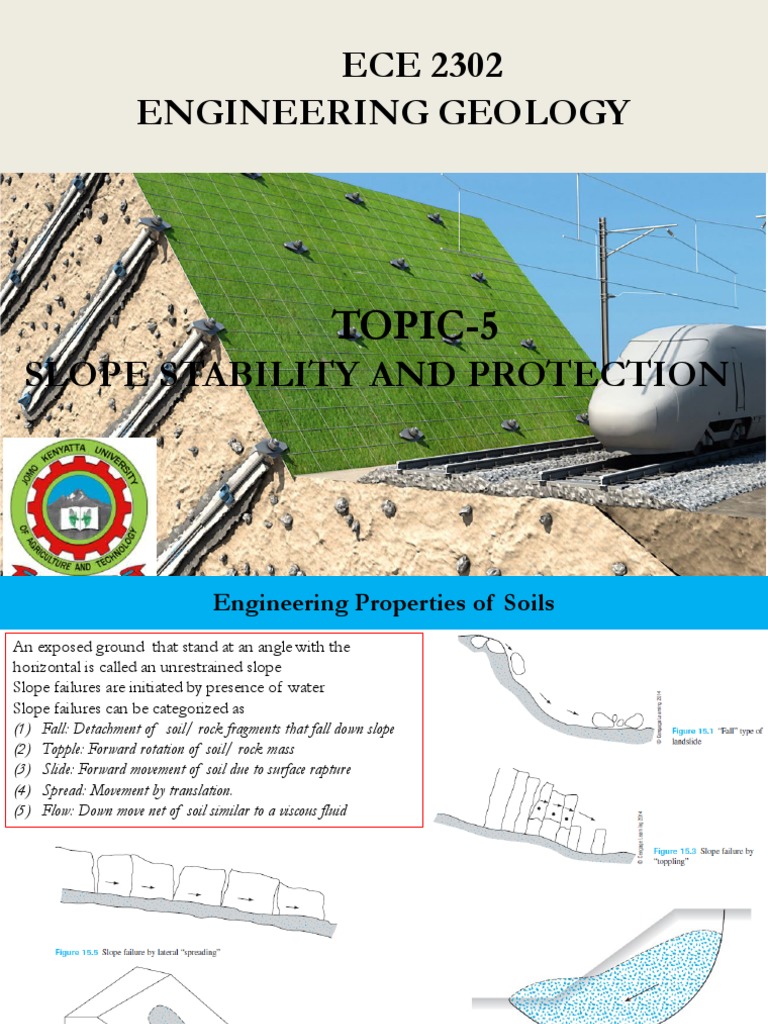 Topic-5 Slope Stability and Protection | PDF | Soil Mechanics | Friction