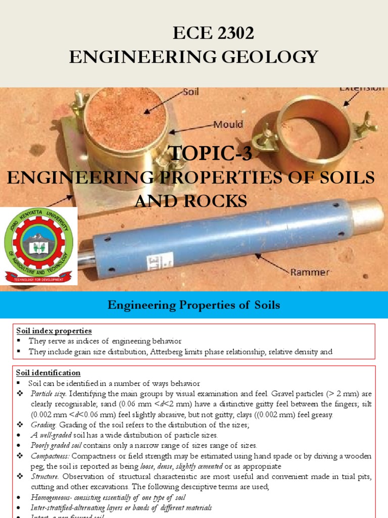 Topic-3 Soil and Rock Properties | PDF | Sand | Physical Sciences