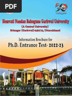 Information Brochure Ph.D. Entrance Exam 2022-23 - 0