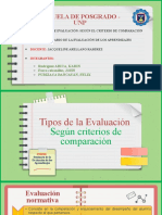 Tipos de Evaluación - Grupo 8