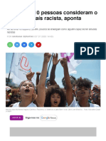 8 em Cada 10 Pessoas Consideram o Brasil Um País Racista, Aponta Estudo - Sociedade - CartaCapital