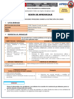 Sesion de Aprendizaje Matemática Tercer Grado de Primaria-Resolvemos Problemas