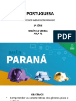 Língua Portuguesa 1 Série Slides Aula 71