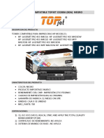 Toner Compatible Topjet Ce280A (80A) Negro: Descripcion Del Producto