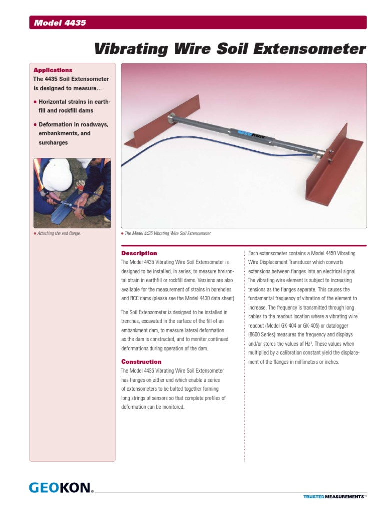 4435 Vibrating Wire Soil Extensometer | PDF