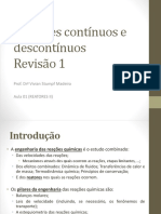 Aula 01 Reatores Contnuos e Descontnuos Reviso 1.1