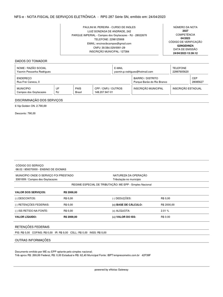 nfs-e-nota-fiscal-de-servi-os-eletr-nica-rps-287-s-rie-sn-emitido