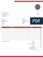 10 Red Top Invoice