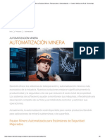 Automatización Minera, Equipos Mineros Teleoperados y Automatizados - Sandvik Mining and Rock Technology