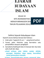 Definisi Sejarah Kebudayaan Islam